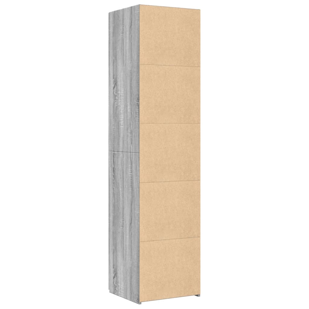 Highboard Grey Sonoma 45x42.5x185 cm Engineered Wood